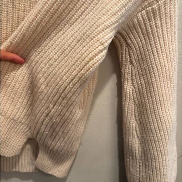 Madewell Beige Button-Shoulder Sweater wool warm winter cabin core cottage - Picture 12 of 15